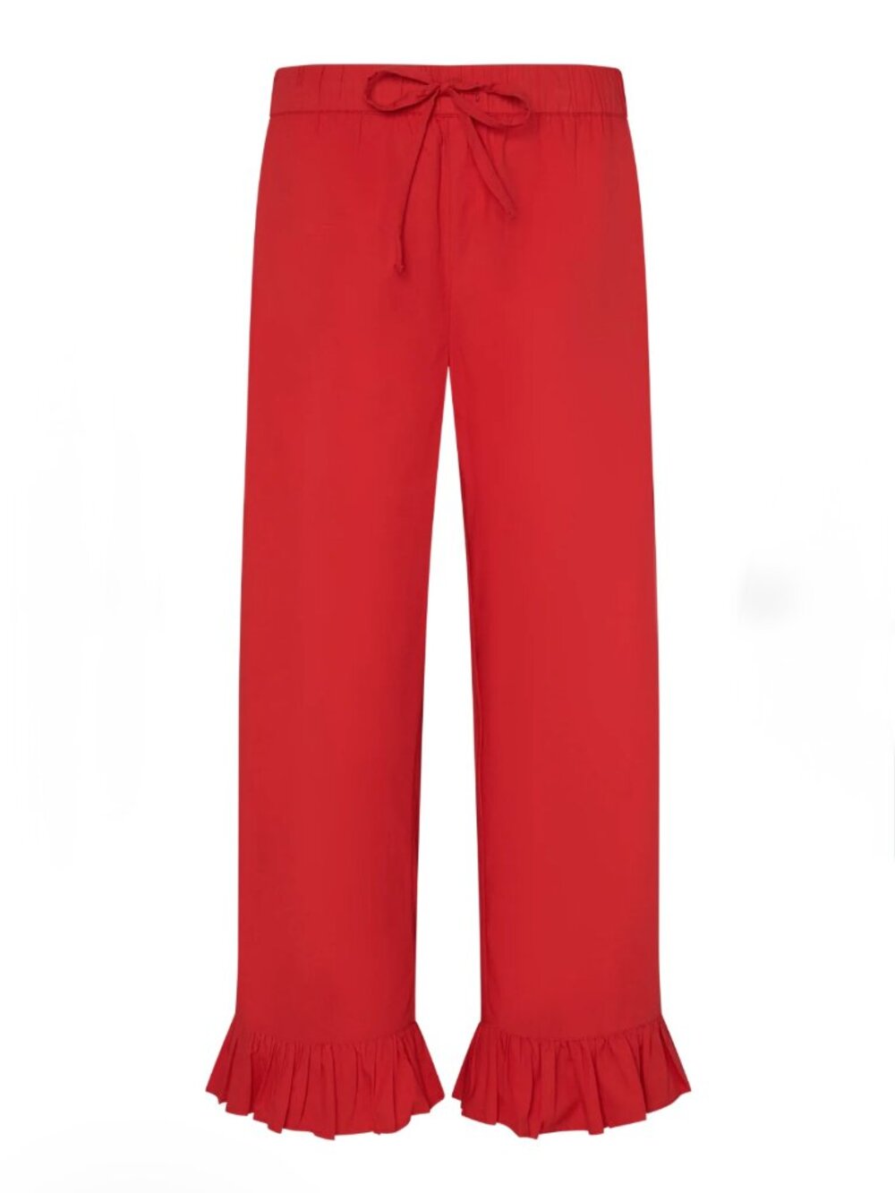 NWT 🌟 SONDERHAUS 🌟 RUFFLE HEM POPLIN BOXER PANT RED SZ L - SOLD OUT!